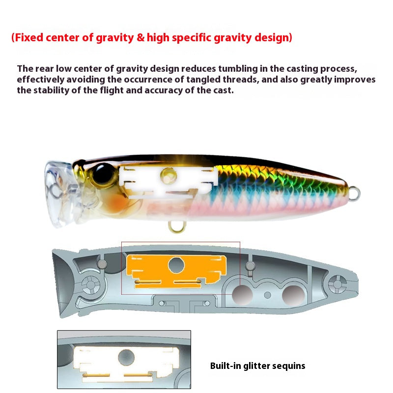 Far cast water system Crazy Lin Flash Lin reflective round mouth wave climbing 8g18g floating water wave picking bait bait