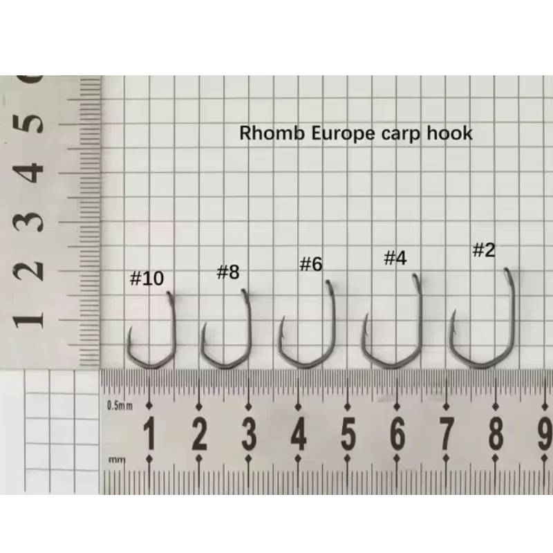 European prismatic carp hook