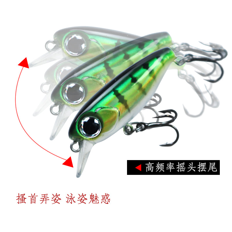 Micromatter Submerged Millet Nuo K-38 Luya Bait 38mm2.8g Full Swimming Layer False Bait Bait Horse Mouth Bait White Stripe Bait