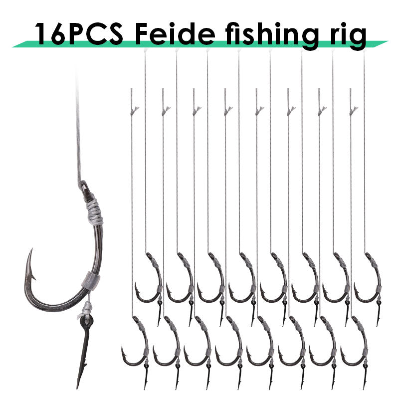 16 packs of European Feide fishing group, carp fishing group, fishing gear set, fishing tools, carp tools, stringing hooks, fishing hooks including fishing line
