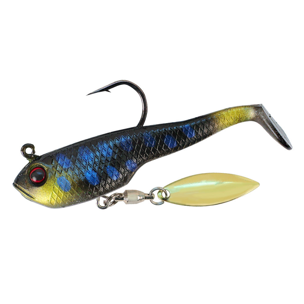 6Pcs Weighted Bionic Fish Soft Lures, Pre-Loaded Swimbait for Saltwater & Freshwater, Topmouth Culter & Bass Fishing