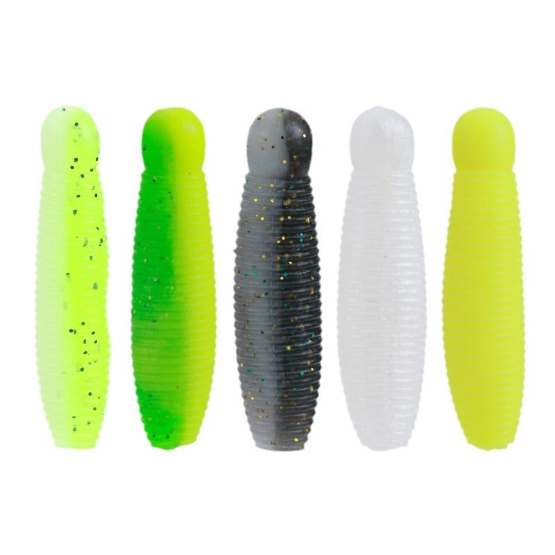 20pcs Salted & Scented Potato Soft Lure - Slow Sinking Finesse Bait for Bass, Perch & Asp