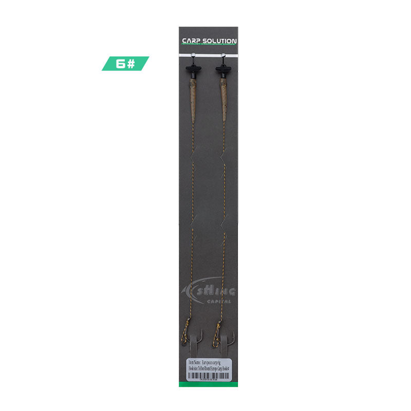 6 Pcs Carp Fishing Rig Set – Pre-tied Hair Rig Terminal Tackle