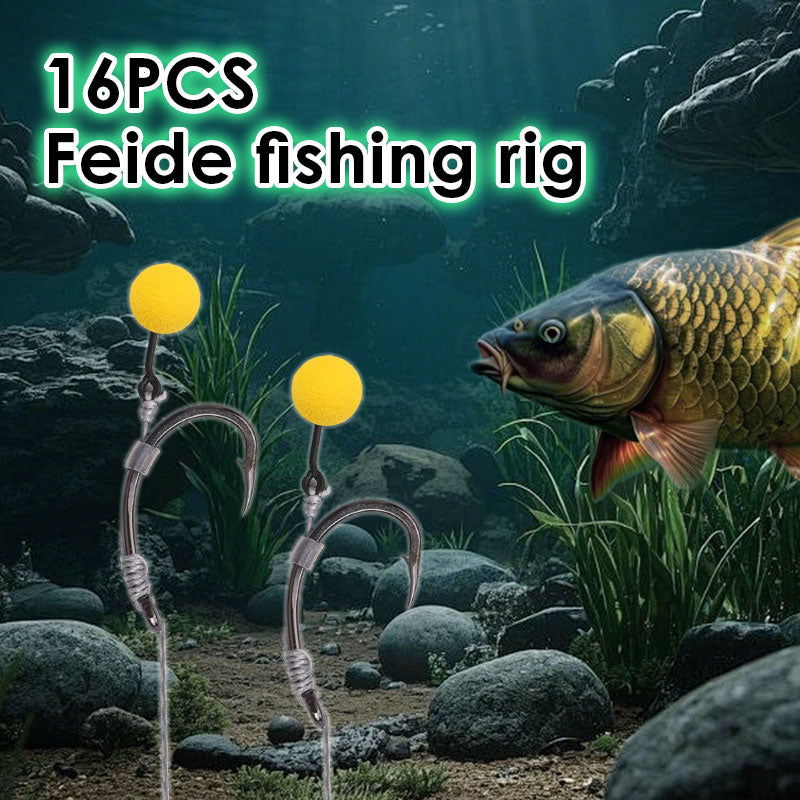 16 packs of European Feide fishing group, carp fishing group, fishing gear set, fishing tools, carp tools, stringing hooks, fishing hooks including fishing line