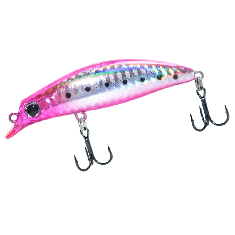 Far investment shoal shallow bait floating Minolua bait 75mm7g fresh water bait white strip plastic bait