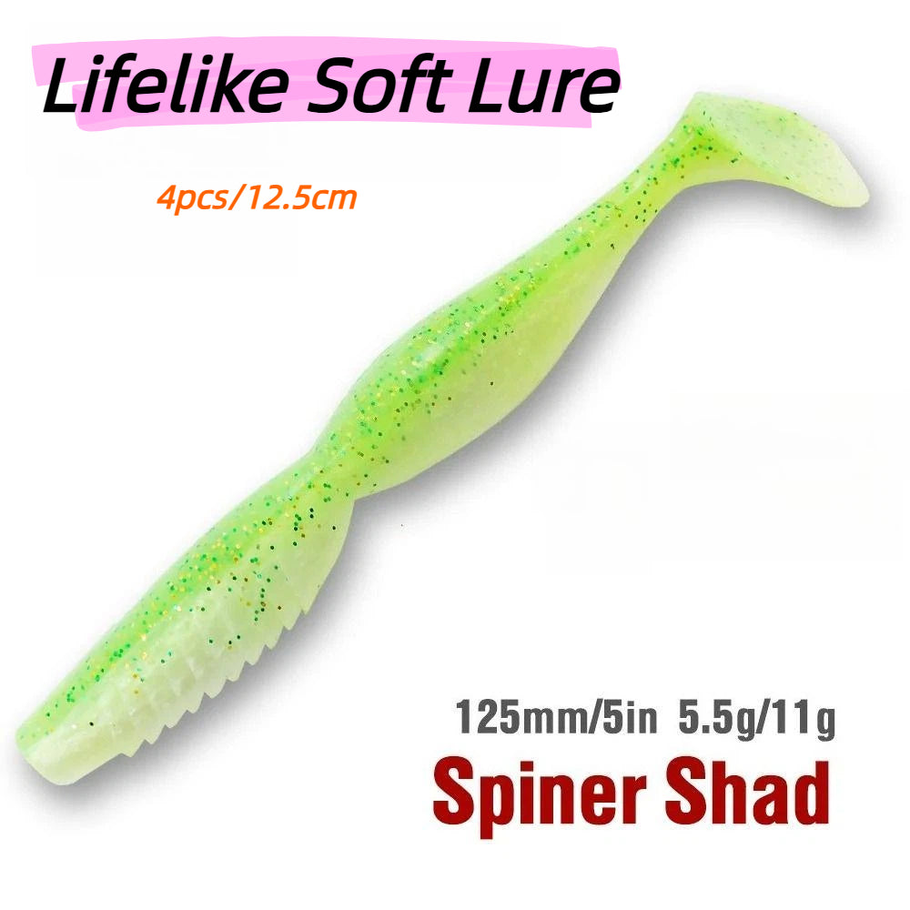 4PCS 125mm 2-Section Swimbait | Ultra-Realistic Swimming Action for Deep Diving & Multi-Depth Fishing