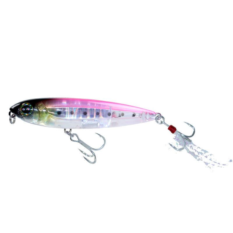 Far-cast water surface system word dog luya bait floating pencil 12g inner laser bait cocked mouth perch, sea fishing hard bait