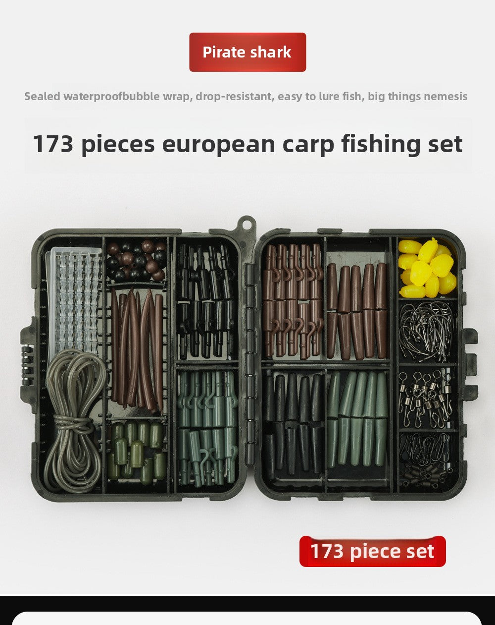 173 pieces European carp fishing set