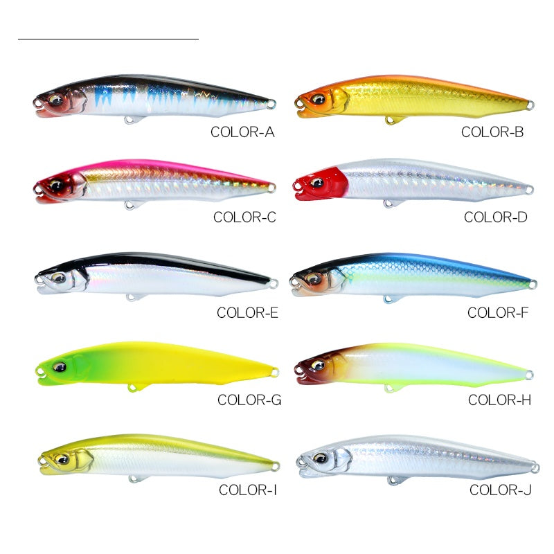 Far throw, heavy tooth water pencil full swimming layer Luya bait 90mm15g fake bait bait, perch mouth hard bait