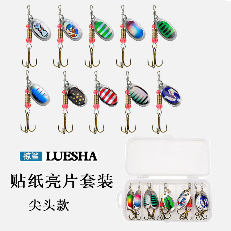 11Pcs Spinner Lure Kit, Rotating Blade Spinnerbait Set with Composite Flash Blades for Freshwater Fishing