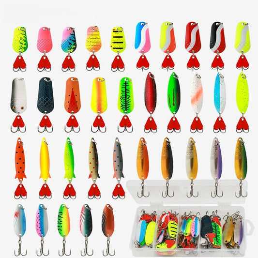 5pcs Metal Spoon Lure Set - Long Cast Spinner Blade Fish-Shaped Jigging Lure