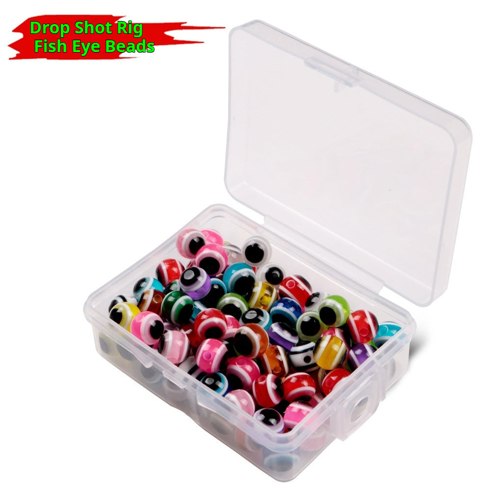 100Pcs Texas Rig Stopper Beads, 5-8mm Fishing Eye Beads Pegs for Texas Rig & Carolina Rig Lure Setup