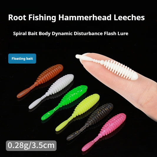 20pcs Thread-Texture Finesse Soft Lure - Lifelike Bait for Bass, Asp & Wild Fishing