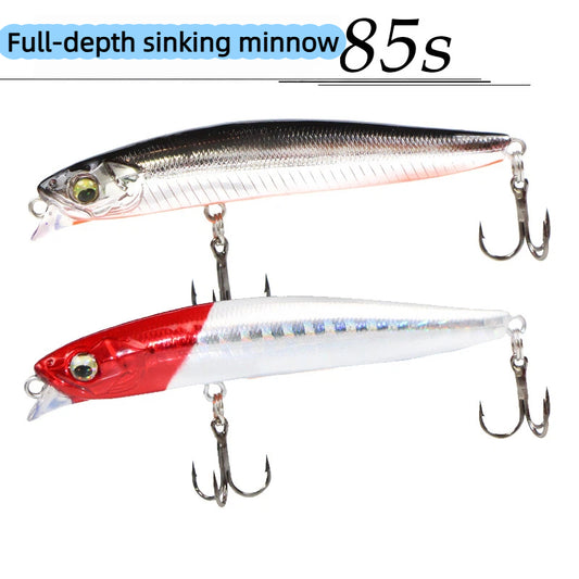 Sinking Minnow Fishing Lure Set Long Cast Artificial Bait Kit Freshwater Saltwater Lures for Culter Bass Mandarin Fish Pike Mackerel