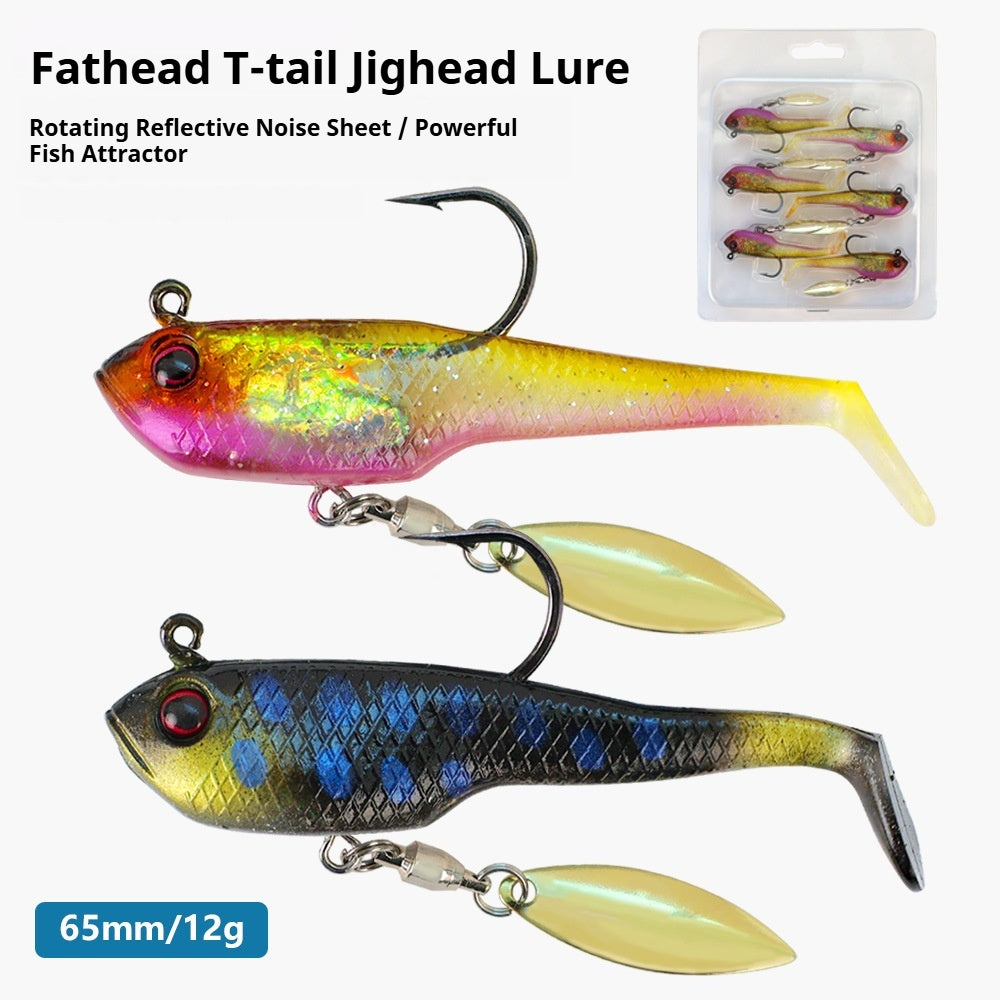 6Pcs Weighted Bionic Fish Soft Lures, Pre-Loaded Swimbait for Saltwater & Freshwater, Topmouth Culter & Bass Fishing