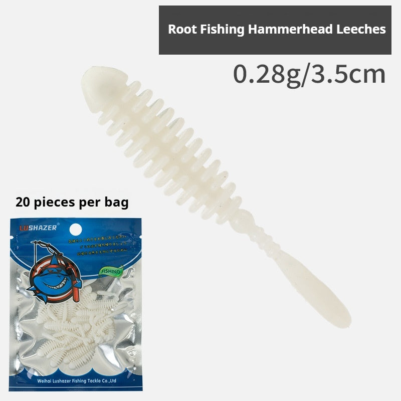 20pcs Thread-Texture Finesse Soft Lure - Lifelike Bait for Bass, Asp & Wild Fishing