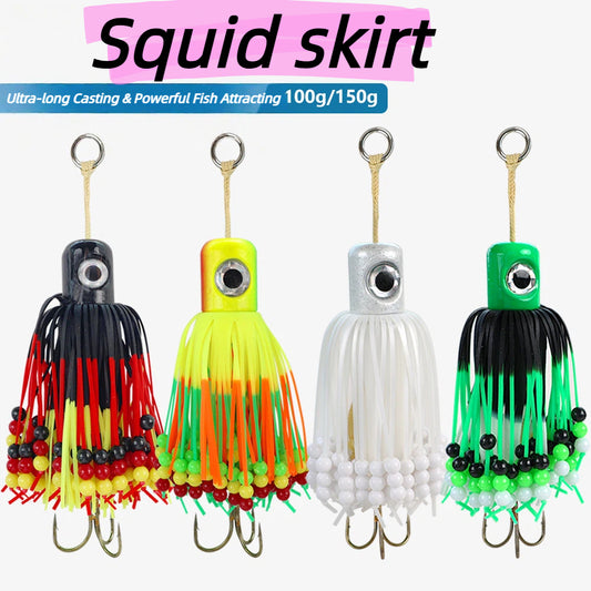 Big Game Squid Vibe Lure 100g-180g – Luminous UV Saltwater Jigging Bait