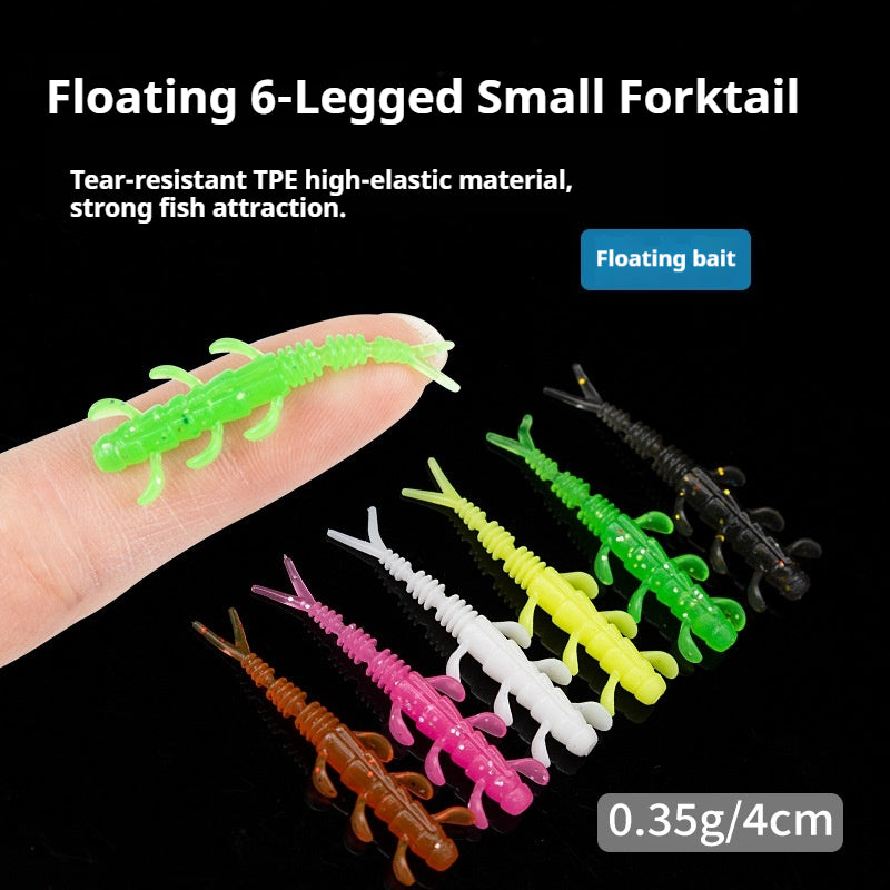 20pcs Micro Scented Fork-Tail Finesse Soft Lure - Lifelike Bait for Bass, Perch & Wild Fishing