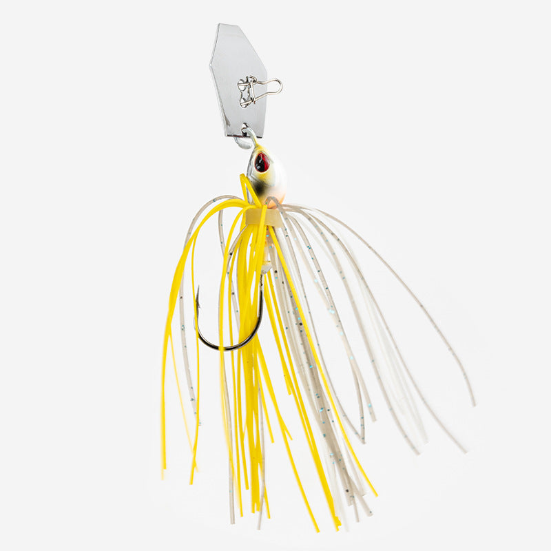 Composite Spinnerbait Lure with Blade Guard, Anti-Snag Fishing Lure for Snakehead, Bass & Yellowcheek Carp