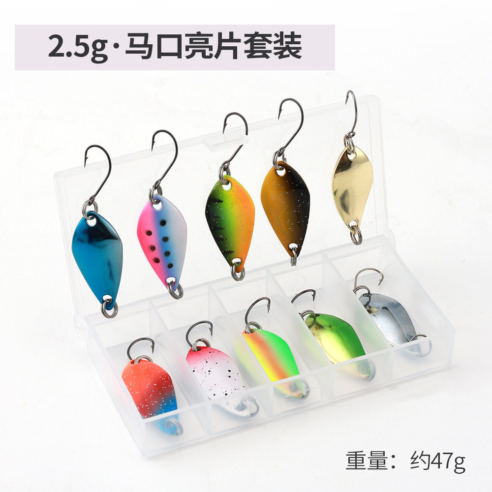 10Pcs Dual CoAlor Metal Spoon Lure 2.5g 3.5g 5g Micro Single Hook Long Cast Artificial Bait Freshwater Lure for Trout Bass