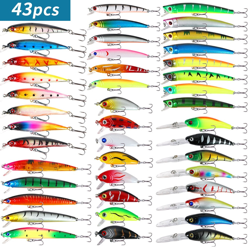 Long Cast Hard Lure Set - Floating / Sinking / Suspending Minnow for Bass, Pike & Saltwater Fishing