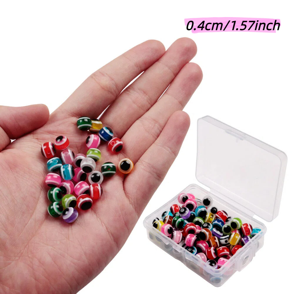 100Pcs Texas Rig Stopper Beads, 5-8mm Fishing Eye Beads Pegs for Texas Rig & Carolina Rig Lure Setup