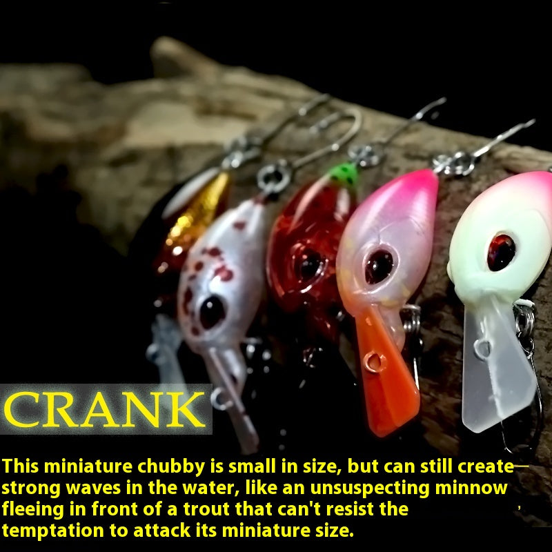 Full-layer tube fishing micro-object little fat man Crank4cm2.1g submerged bait Luya bait trout bait horse mouth bait