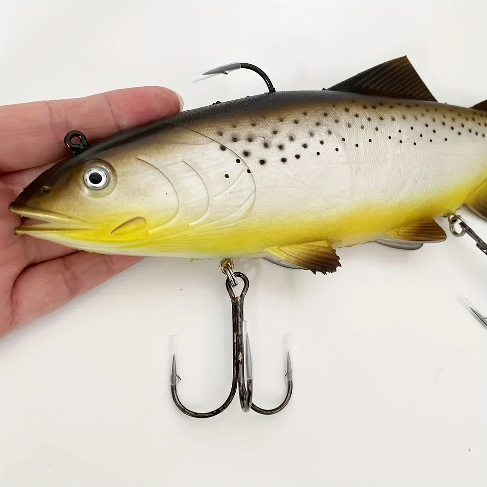 30cm 400g Slow Pitch Jig with Anti-Bite Hook - Heavy Duty Jigging Lure for Deep Sea, Offshore & Bottom Fishing