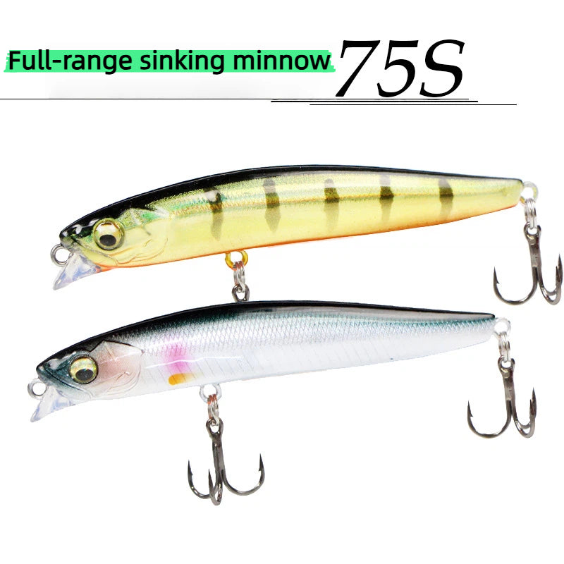 Sinking Minnow Fishing Lure Set Long Cast Artificial Bait Kit Freshwater Saltwater Lures for Culter Bass Mandarin Fish Pike Mackerel