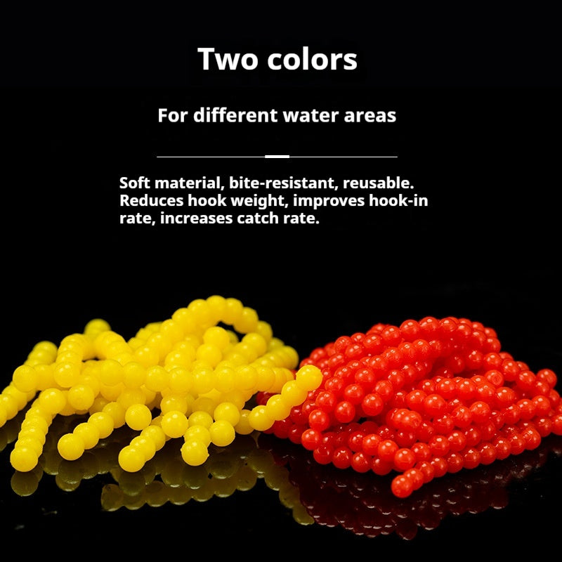 Floating Sweet Corn Scent Soft Bead Lures, Strung Ball Fishing Beads for Trout & Silver Carp
