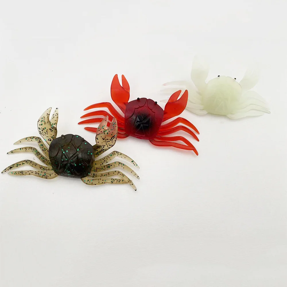 2PCS 12cm Lifelike Crab Soft Lure | Weedless Multi-Purpose Design for Inshore, Surf & Bass Fishing