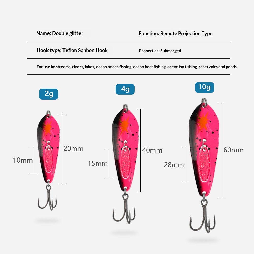 5Pcs Metal Spoon Spinner Lure Set Long Casting Hard Bait Wobbler Crankbait Freshwater Saltwater Fishing Tackle for Pike Bass Trout