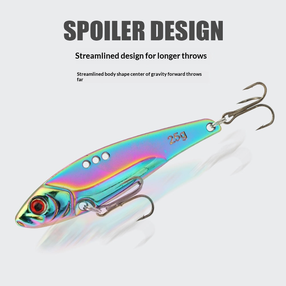 5PCS Iridescent Dragon Tooth VIB Lure Metal Vibration Hard Bait Long Cast Sinking Bait Fresh Saltwater Fishing