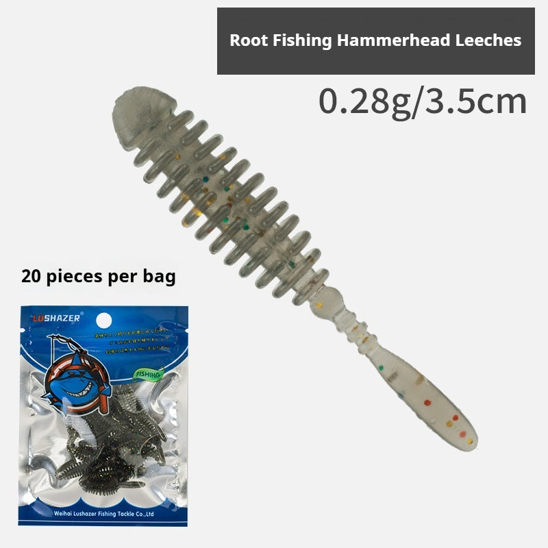 20pcs Thread-Texture Finesse Soft Lure - Lifelike Bait for Bass, Asp & Wild Fishing