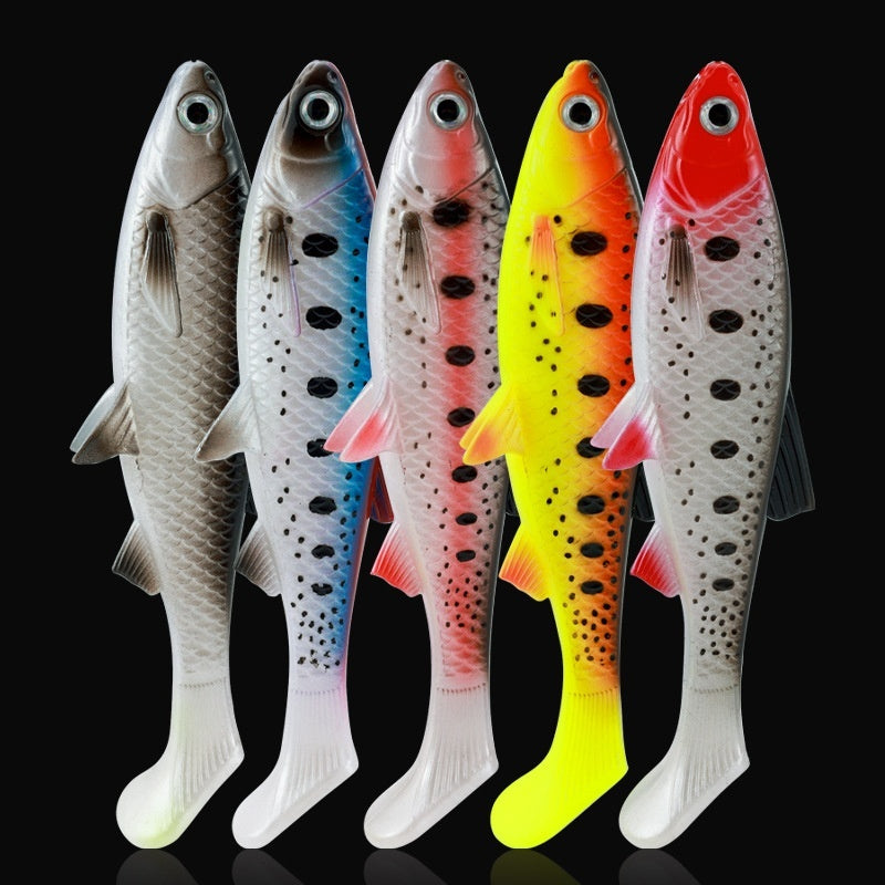 38g Large T-Tail Soft Swimbait - Realistic Fish Fin Lure for Saltwater & Freshwater Fishing