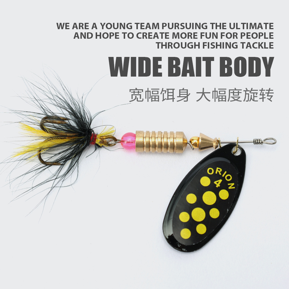 3g-12g Metal Spinner Spoon Lure Sequins Rotating Crankbait Artificial Bait for Bass Trout Perch Pike