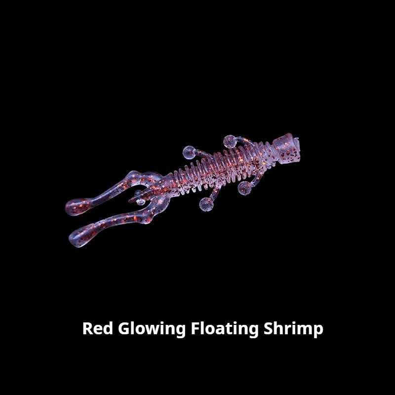 Floating Segmented Shrimp Soft Lures, TPE Bionic Bamboo-Joint Shrimp Bait for Black Pit Fishing (20/40Pcs)