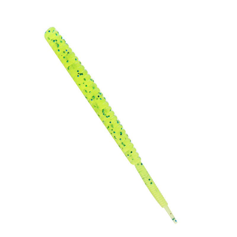 20Pcs Packed Rock Fishing Thread Needle Tail Soft Lures, Worm Bait for Bass & Topmouth Culter