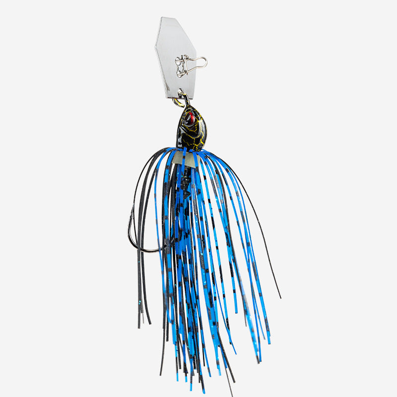Composite Spinnerbait Lure with Blade Guard, Anti-Snag Fishing Lure for Snakehead, Bass & Yellowcheek Carp