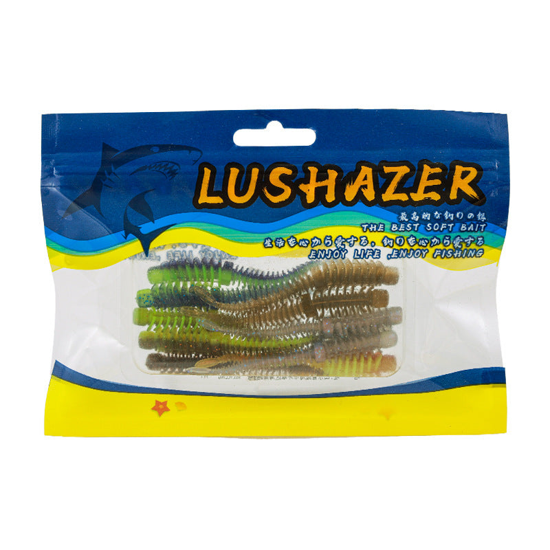 10pcs 7.5cm Floating Salted & Scented Reverse-Thread Pin-Tail Soft Lure - Finesse Swimbait for Bass & Perch