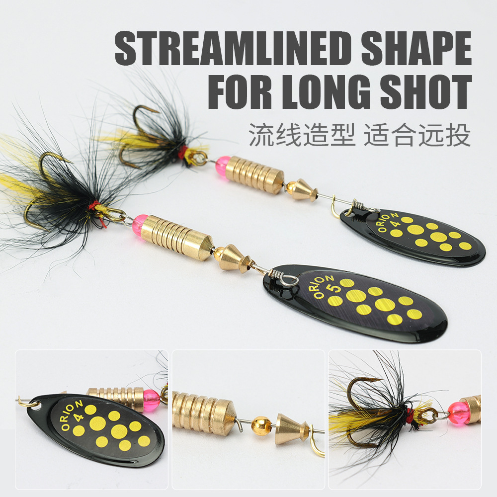 3g-12g Metal Spinner Spoon Lure Sequins Rotating Crankbait Artificial Bait for Bass Trout Perch Pike