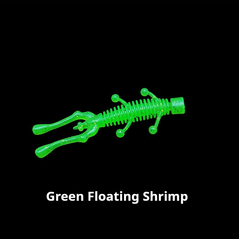 Floating Segmented Shrimp Soft Lures, TPE Bionic Bamboo-Joint Shrimp Bait for Black Pit Fishing (20/40Pcs)