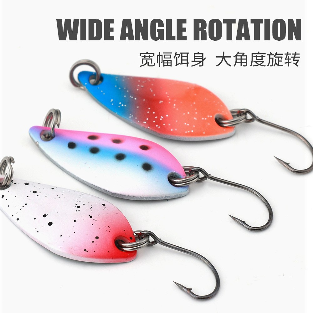 10Pcs Dual CoAlor Metal Spoon Lure 2.5g 3.5g 5g Micro Single Hook Long Cast Artificial Bait Freshwater Lure for Trout Bass