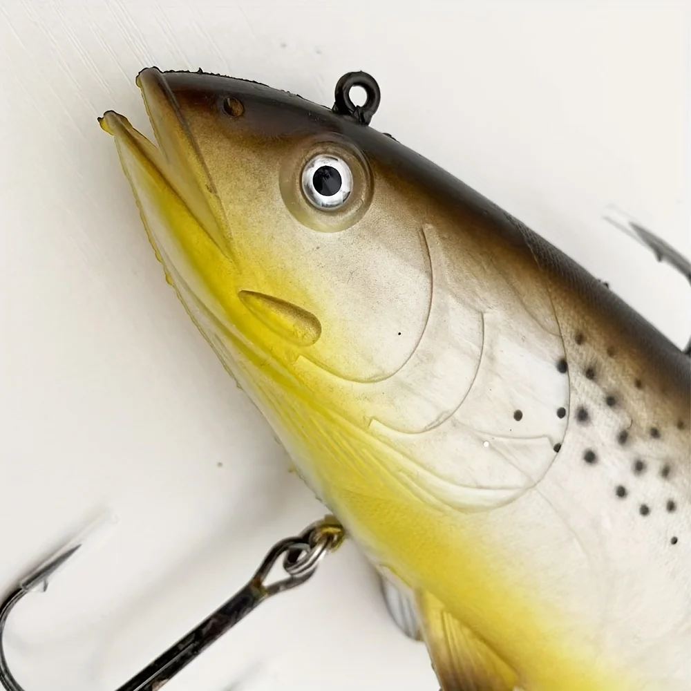 30cm 400g Slow Pitch Jig with Anti-Bite Hook - Heavy Duty Jigging Lure for Deep Sea, Offshore & Bottom Fishing