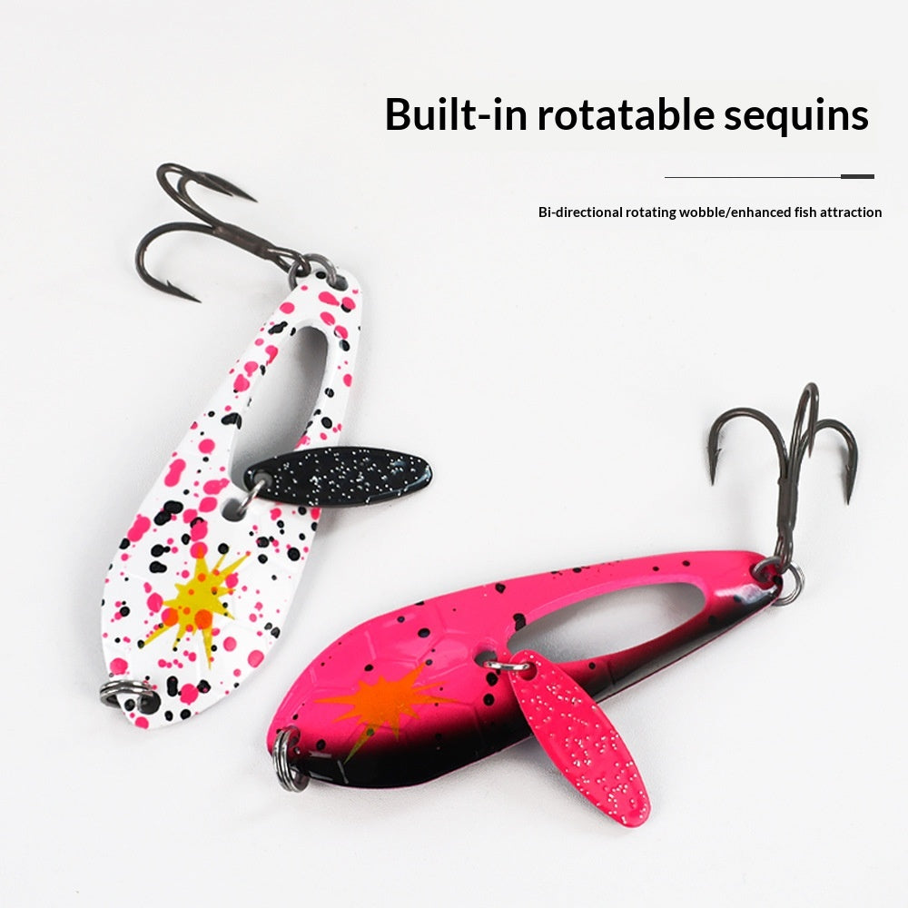 5Pcs Metal Spoon Spinner Lure Set Long Casting Hard Bait Wobbler Crankbait Freshwater Saltwater Fishing Tackle for Pike Bass Trout