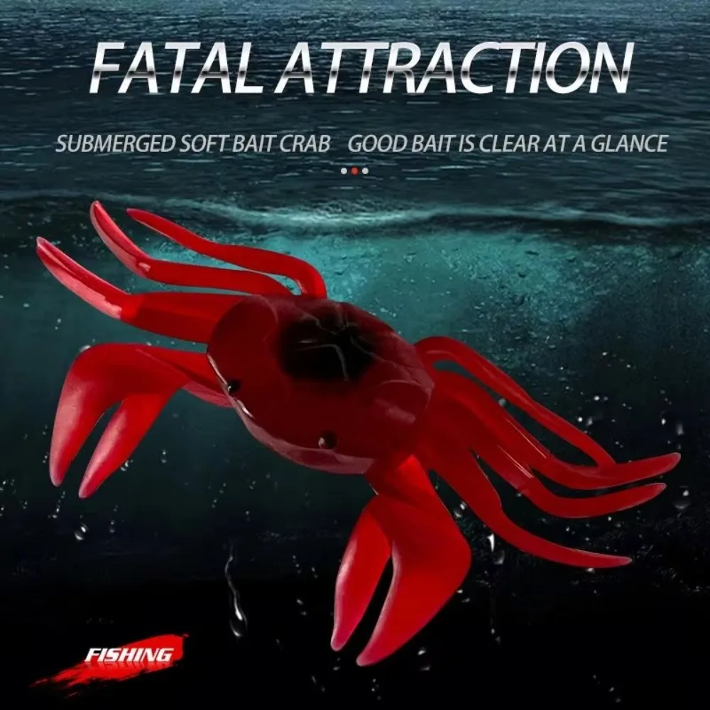 2PCS 12cm Lifelike Crab Soft Lure | Weedless Multi-Purpose Design for Inshore, Surf & Bass Fishing