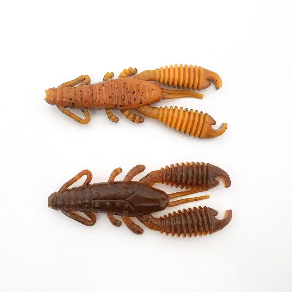 4PCS 8cm Crawfish Soft Bait | Bottom-Bouncing Lure Triggers Strikes | Targets Seabass, Grouper & Redfish
