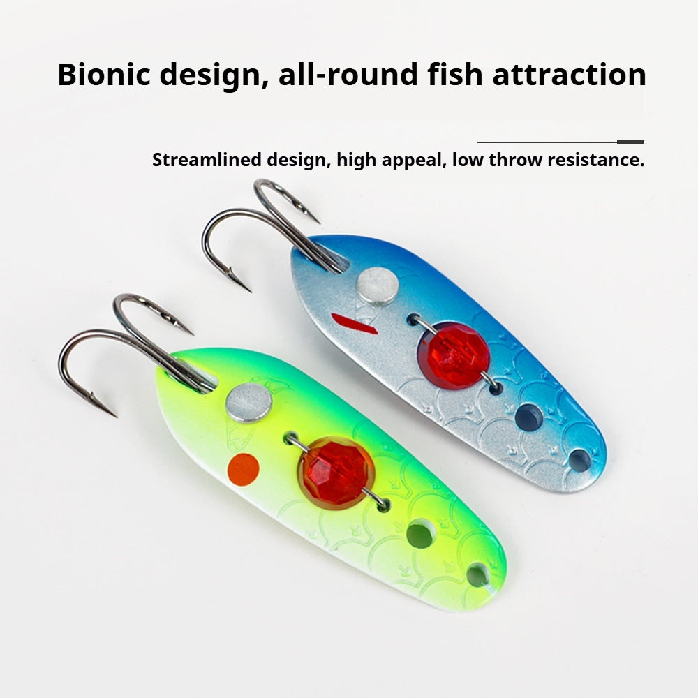 5pcs Metal Spinner Spoon Lure Set - Fishing Lures for Bass, Pike & Asp