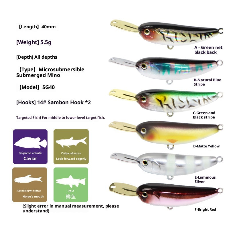 Hot Sale Long Cast Micro Pencil Lure 40mm 5g Mini Vertical Plate Hard Bait Full Water Layer Fishing Lure for Topmouth Culter & Silver Carp