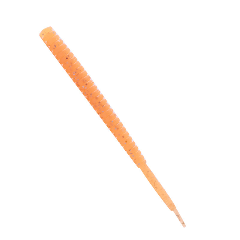 20Pcs Packed Rock Fishing Thread Needle Tail Soft Lures, Worm Bait for Bass & Topmouth Culter
